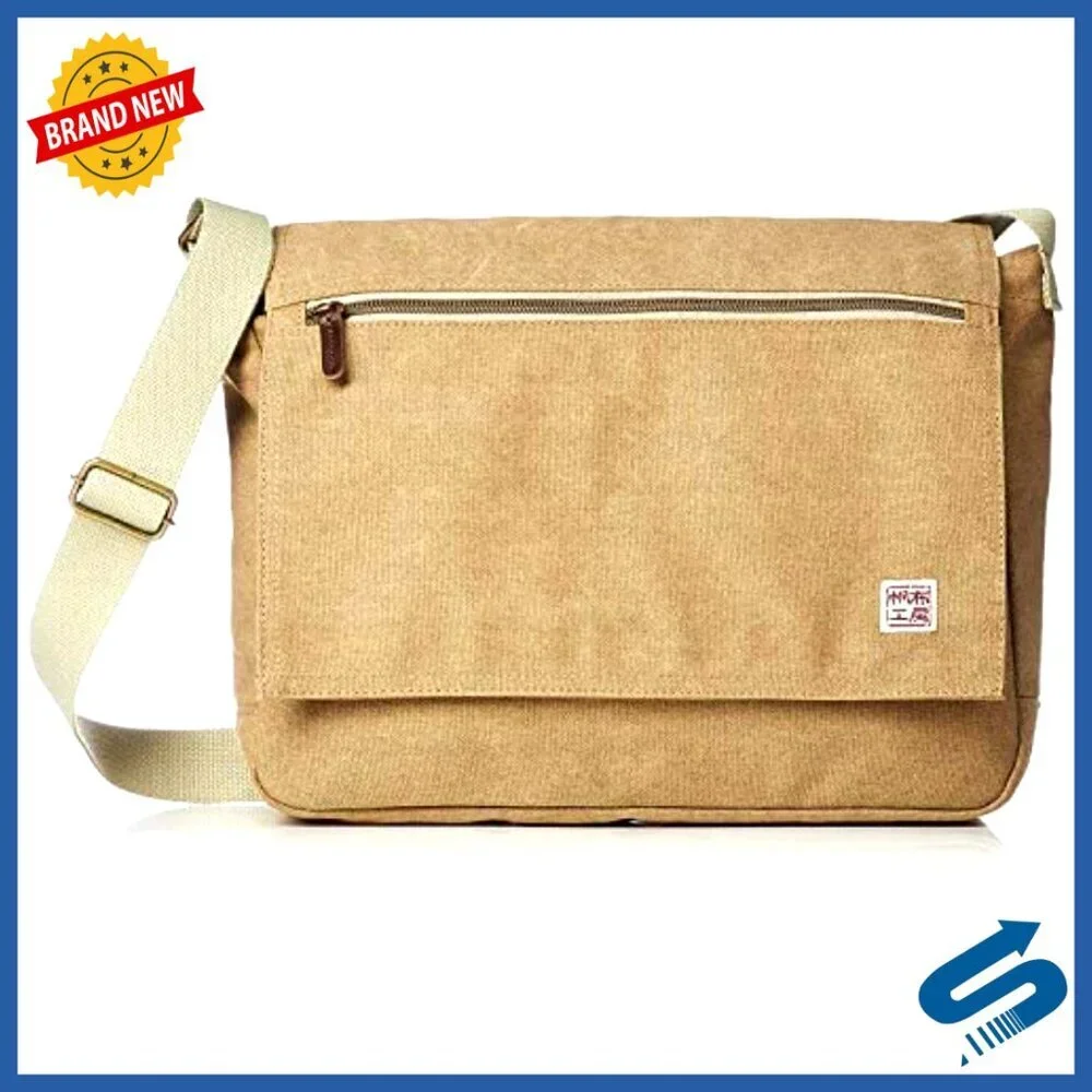 Canvas Messenger Bag Adjustable Shoulder Strap Laptop Crossbody Travel Chic